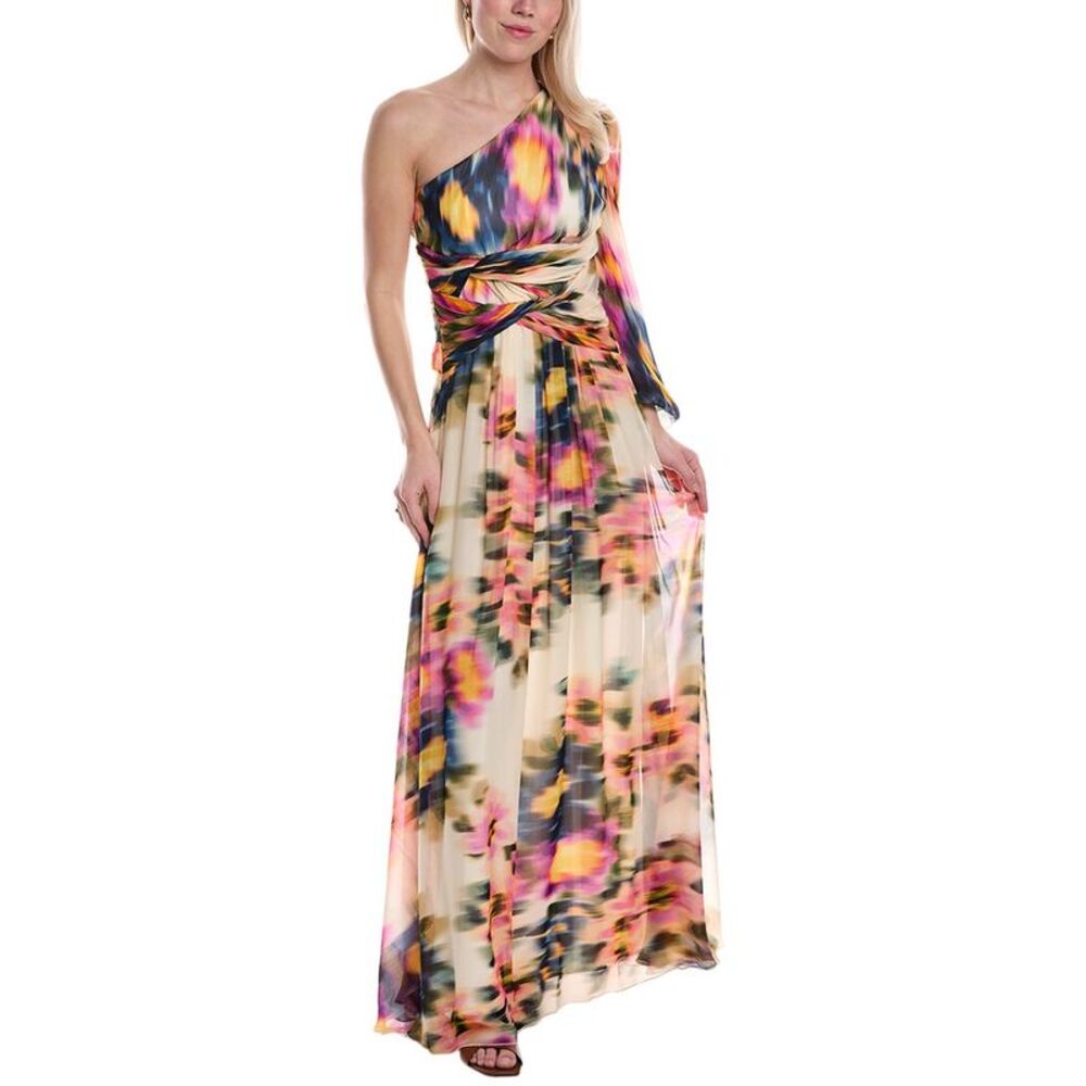Carla Ruiz Womens  One-Shoulder Maxi Dress, White